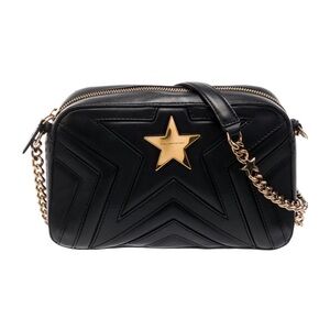Stella McCartney Black Quilted Star Crossbody Bag